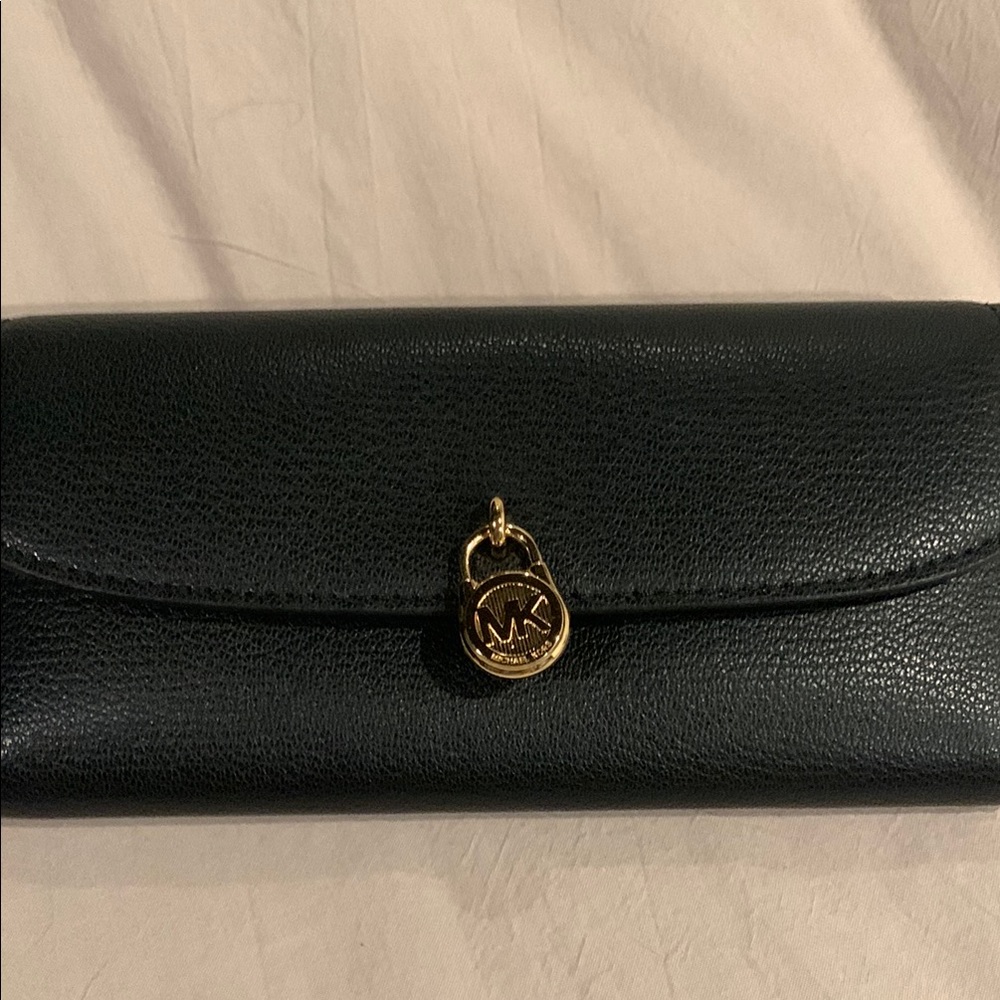 Michael Kors Black Leather Clutch